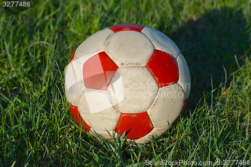 Image of Football on the grass