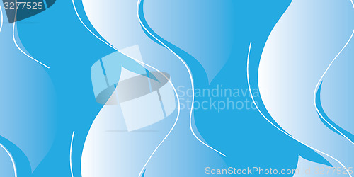 Image of Seamless vector wallpaper. blue background with waves