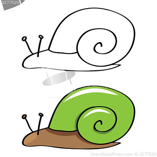 Image of Funny snail. vector