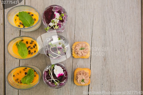 Image of Catering. Salad in a glass