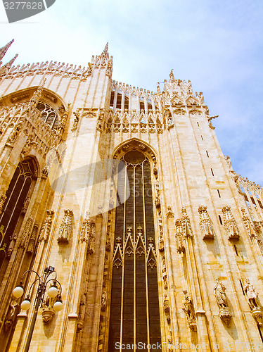 Image of Retro look Milan cathedral