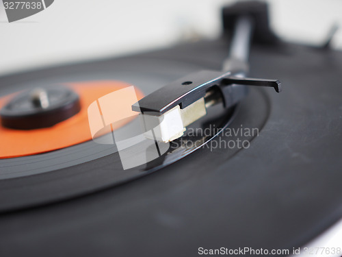 Image of Vinyl record on turntable