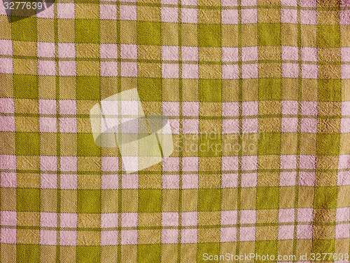 Image of Retro look Green checkered tablecloth background