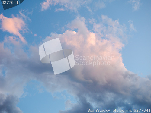 Image of Blue sky with clouds background