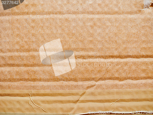 Image of Retro look Brown corrugated cardboard background