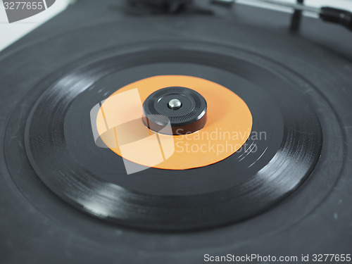 Image of Vinyl record on turntable