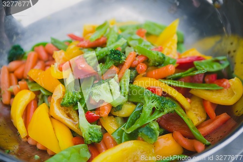 Image of Stir fry vegetables as a background