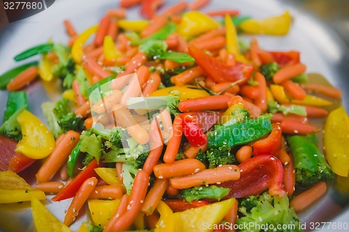 Image of Stir fry vegetables as a background