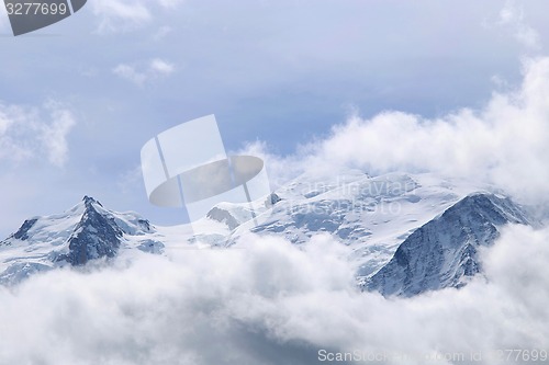 Image of Mont Blanc in the clouds