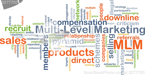 Image of Multi-level marketing MLM background concept