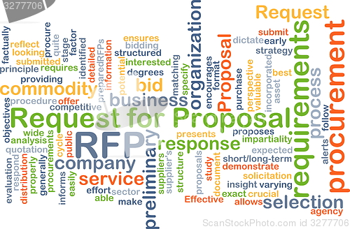 Image of Request for proposal RFP background concept