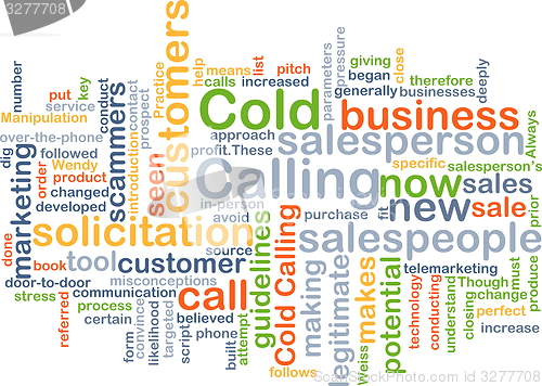 Image of Cold calling background concept