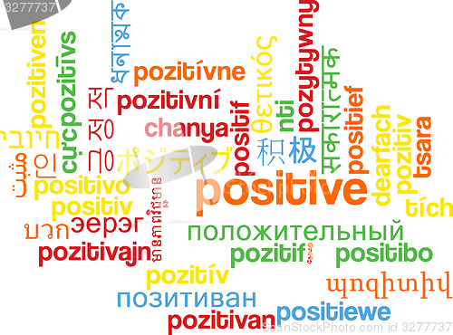 Image of Positive multilanguage wordcloud background concept
