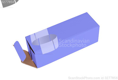 Image of Blue cardboard box on a white background