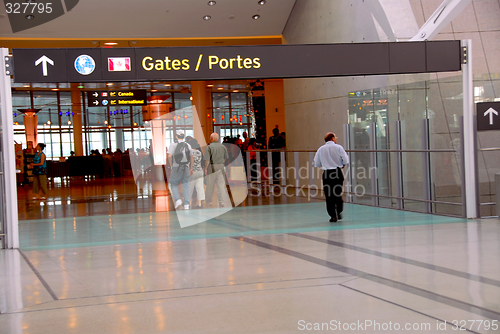 Image of People gate airport