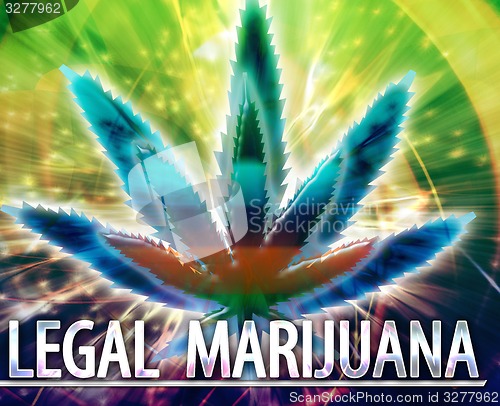 Image of Legal marijuana Abstract concept digital illustration