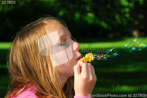 Image of Girl bubbles