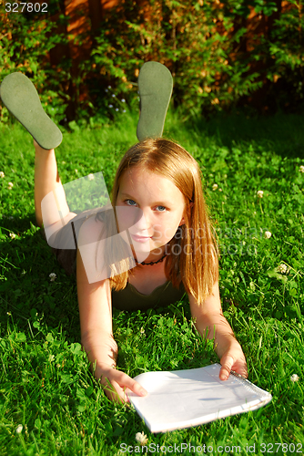 Image of Girl grass