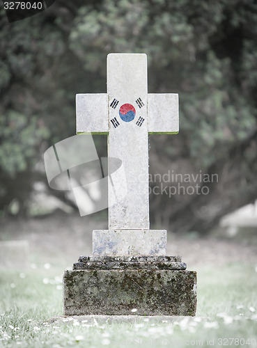 Image of Gravestone in the cemetery - South Korea