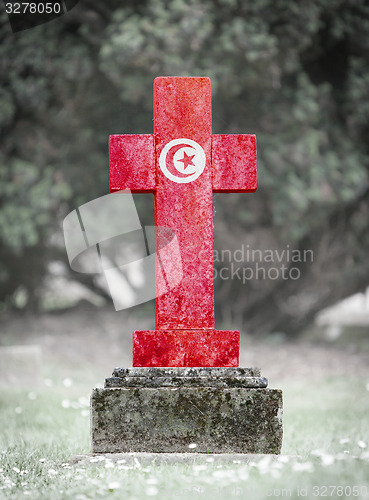 Image of Gravestone in the cemetery - Tunisia