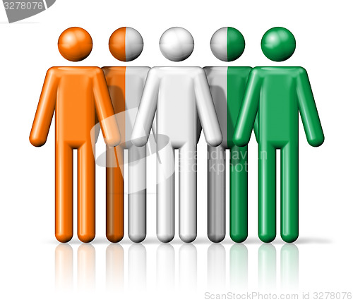 Image of Flag of Ivory Coast on stick figure