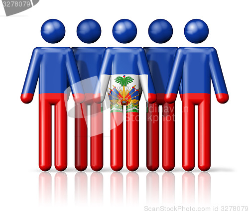 Image of Flag of Haiti on stick figure