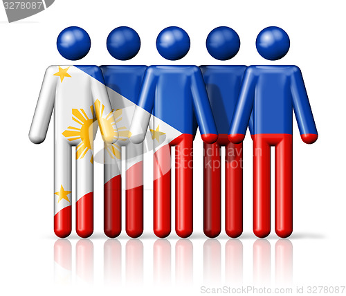 Image of Flag of Philippines on stick figure