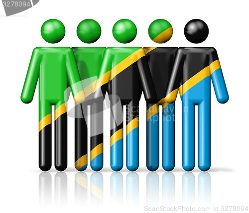 Image of Flag of Tanzania on stick figure