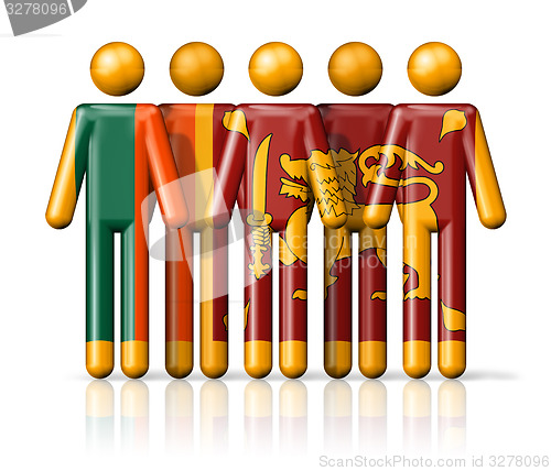 Image of Flag of Sri Lanka on stick figure