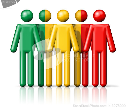 Image of Flag of Mali on stick figure