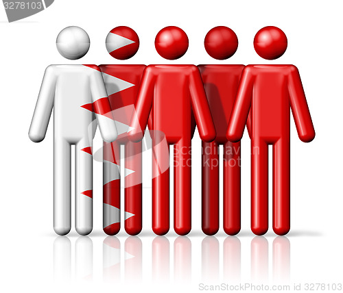 Image of Flag of Bahrain on stick figure