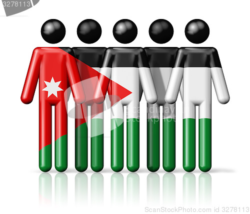 Image of Flag of Jordan on stick figure