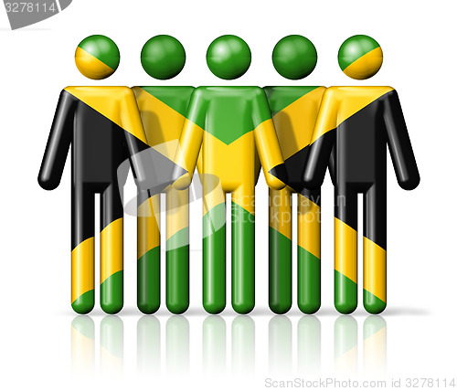 Image of Flag of Jamaica on stick figure