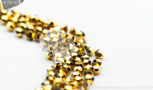Image of Golden glass beads