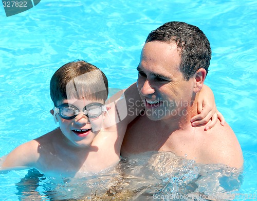 Image of Father son pool