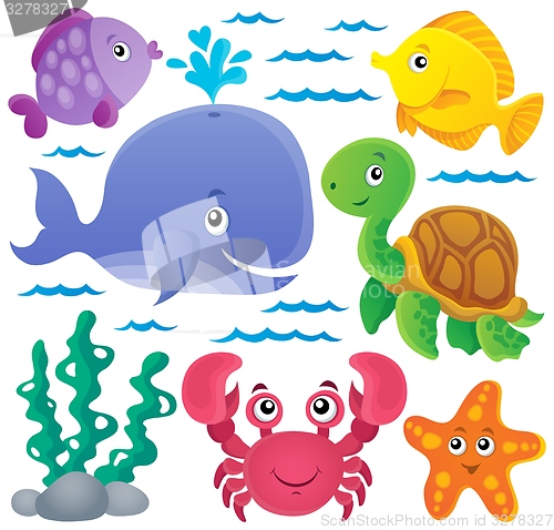 Image of Ocean fauna thematic collection 1