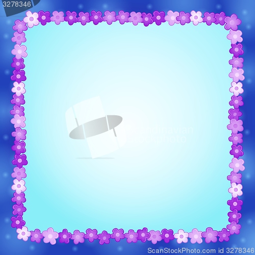 Image of Frame with flower theme 8