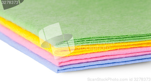 Image of Closeup multicolored cleaning cloths