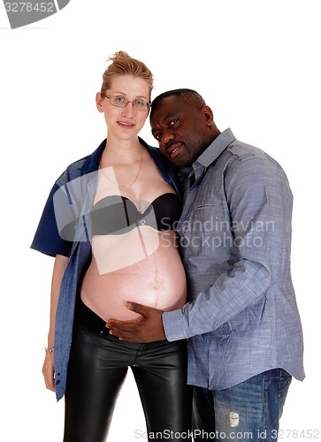Image of Pregnant woman with her African man.