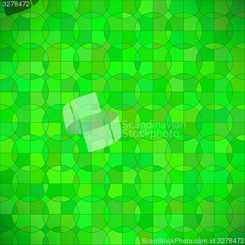 Image of Green Geometric Circle Background