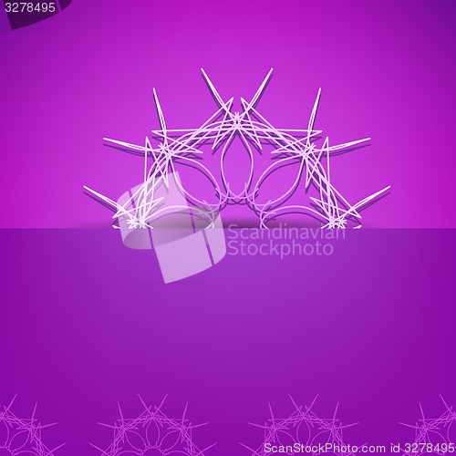 Image of Abstract Ornamental Pattern on Pink Background