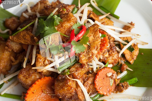 Image of Radish Cake Thai Food Dish