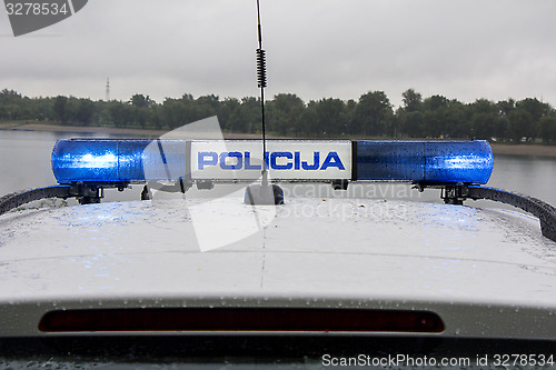 Image of Police car signal light