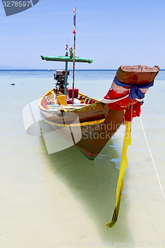 Image of prow thailand  in  tao bay asia isle blue  