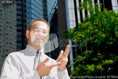 Image of Businessman explaining