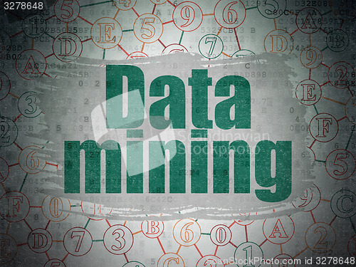 Image of Data concept: Data Mining on Digital Paper background