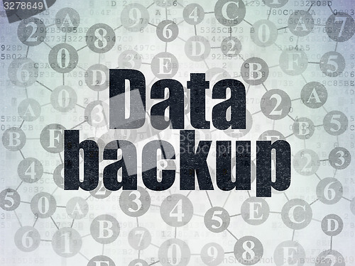 Image of Information concept: Data Backup on Digital Paper background