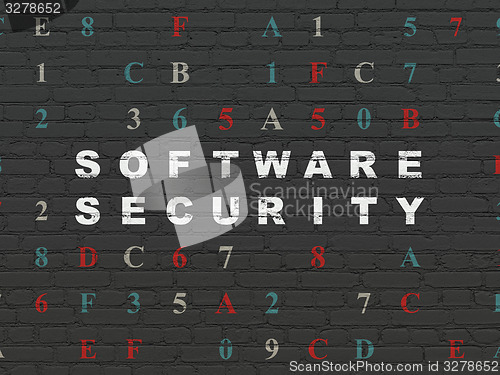 Image of Security concept: Software Security on wall background