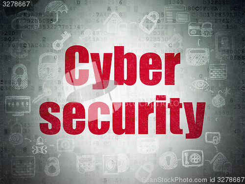 Image of Privacy concept: Cyber Security on Digital Paper background