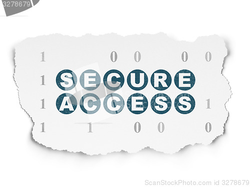 Image of Security concept: Secure Access on Torn Paper background